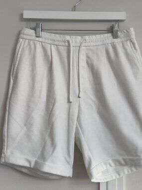 ZARA - Mens - White Jersey Shorts - Large